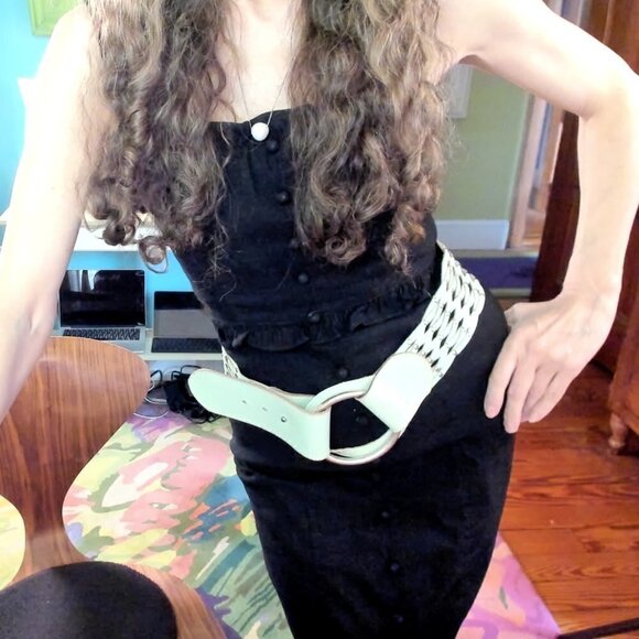 Linea Pelle Mint Wide Waist or Hip Belt Size S - Picture 5 of 7